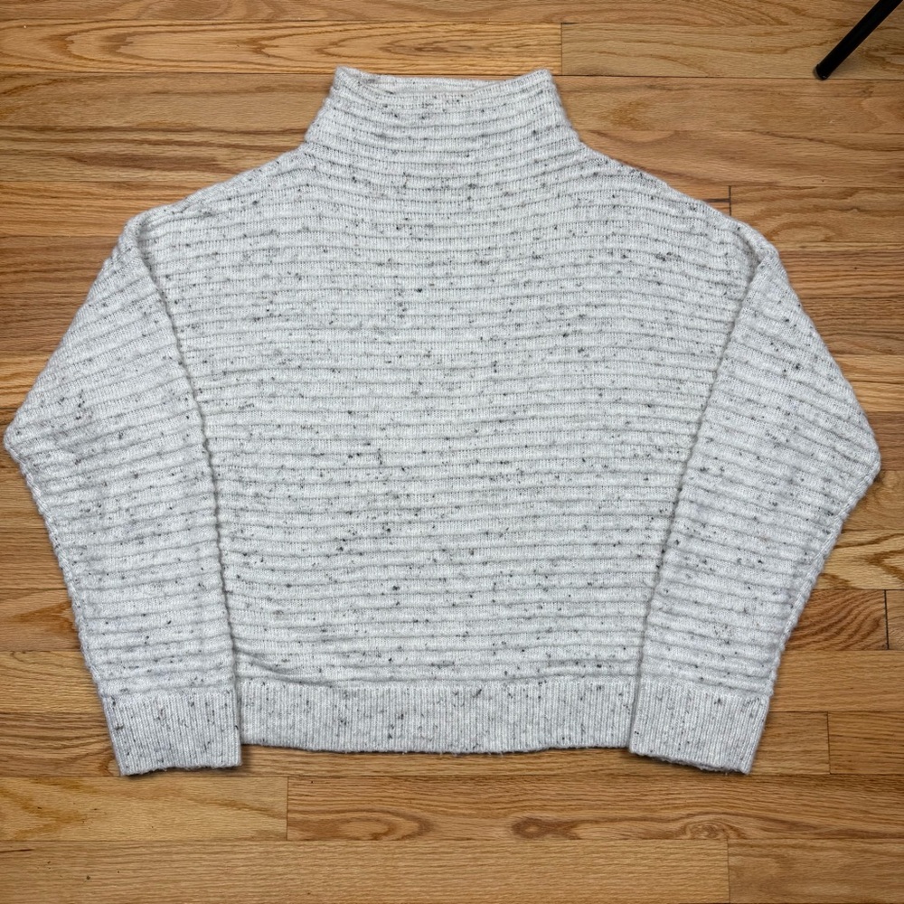 Madewell Speckled Gray Turtleneck Sweater